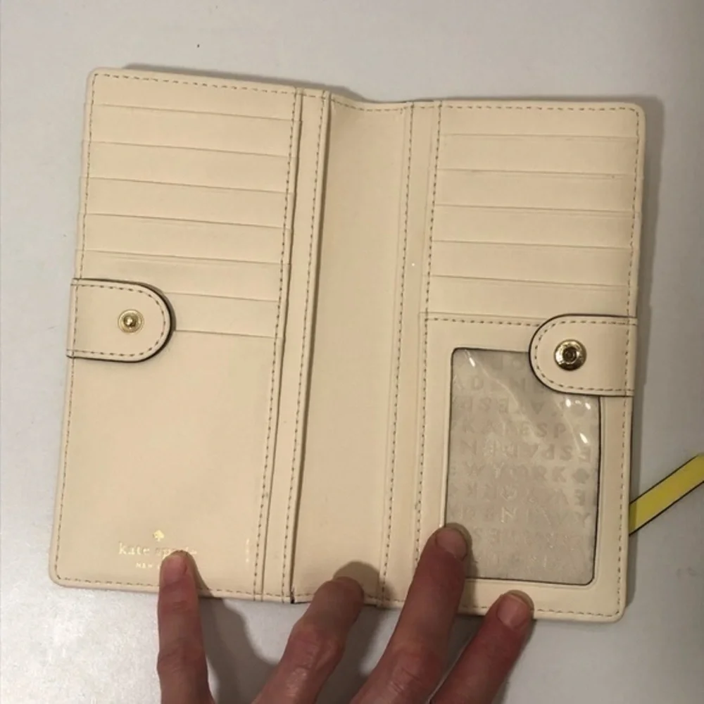 Kate spade yellow slim wallet